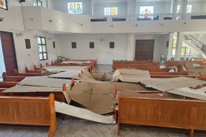 Gempa di Sulut, plafon gereja di Rumengkor Minahasa runtuh